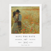 Elegant en Modern Script Wedding Save The Date Uitnodiging Briefkaart (Voorkant)