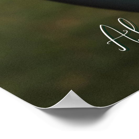 Elegant en modern Simple Calligraphy Photo Script Poster (Hoek)