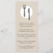 Elegant en modern taupe op maat gemaakte restauran menu (Voorkant)