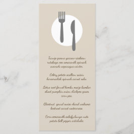 Elegant en modern taupe op maat gemaakte restauran menu