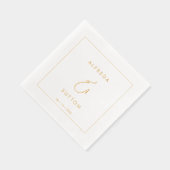 Elegant en modern trouwgoud folie servetten (Rechts)