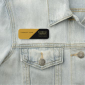 Elegant en modern: Unieke Mosterd Geel & Zwart Naamplaatje (In situ)