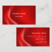 Elegant en modern Visitekaartje van de rode golf (Voorkant / Achterkant)