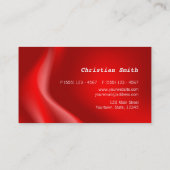 Elegant en modern Visitekaartje van de rode golf (Achterkant)