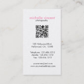 Elegant en modern Visitekaartje voor fotografie (Achterkant)