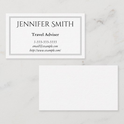 Elegant en modern Visitekaartje voor reisadviseur (Voorkant / Achterkant)