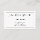 Elegant en modern Visitekaartje voor reisadviseur (Voorkant)