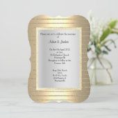 ELEGANT EN MODERN WEDDING Gold sepia bronze Kaart (Staand voorkant)