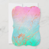 ELEGANT EN MODERN WEDDING MARBLE GOLD PASTEL KAART (Achterkant)