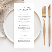 Elegant en Modern Wedding Menu