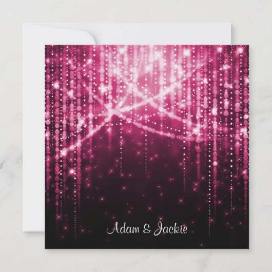ELEGANT EN MODERN WEDDING SPARKLE PINK KAART (Voorkant)