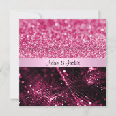 ELEGANT EN MODERN WEDDING SPARKLE PINK KAART (Voorkant)