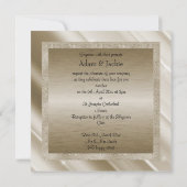 ELEGANT EN MODERN WEDDING SPLIT BRONZE GLITTER KAART (Achterkant)