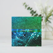 ELEGANT EN MODERN WEDDING SPLIT ROYAL blauw groen Kaart (Staand voorkant)