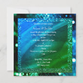 ELEGANT EN MODERN WEDDING SPLIT ROYAL blauw groen Kaart (Achterkant)