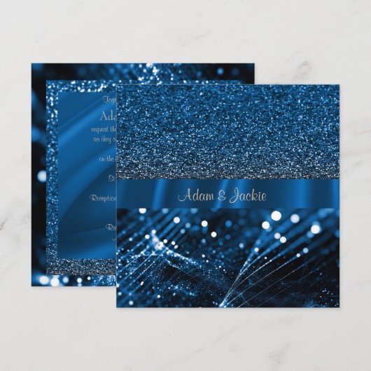 ELEGANT EN MODERN WEDDING SPLIT ROYAL KAART (Voorkant / Achterkant)