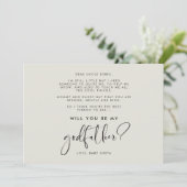 Elegant en modern Wil je mijn Godfather kaart zijn (Staand voorkant)