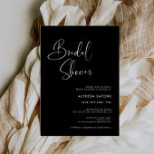 Elegant en modern zwart Vrijgezellenfeest Kaart