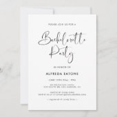 Elegant en modern zwart-wit Bachelorette Party Kaart (Voorkant)