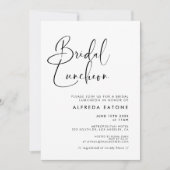 Elegant en modern zwart-wit Bridal luncheon Kaart (Voorkant)