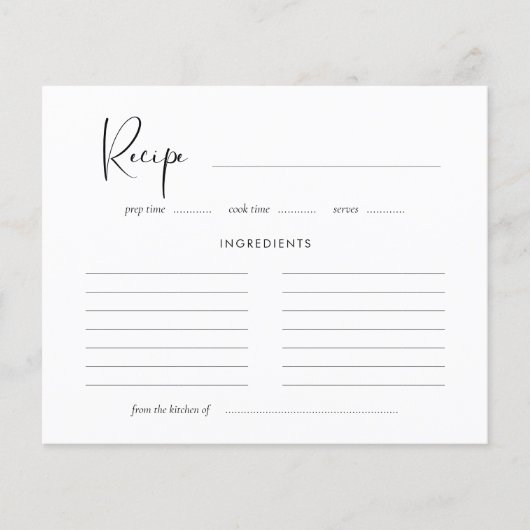 Elegant en modern zwart-wit recept (Voorkant)