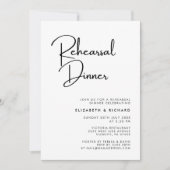 Elegant en modern zwart-wit repetitiediner kaart (Voorkant)