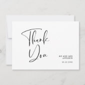 Elegant en moderne bruiloft bedankt je kaart (Voorkant)
