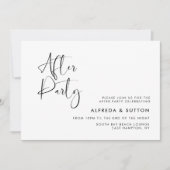 Elegant en moderne bruiloft na feest kaart (Voorkant)