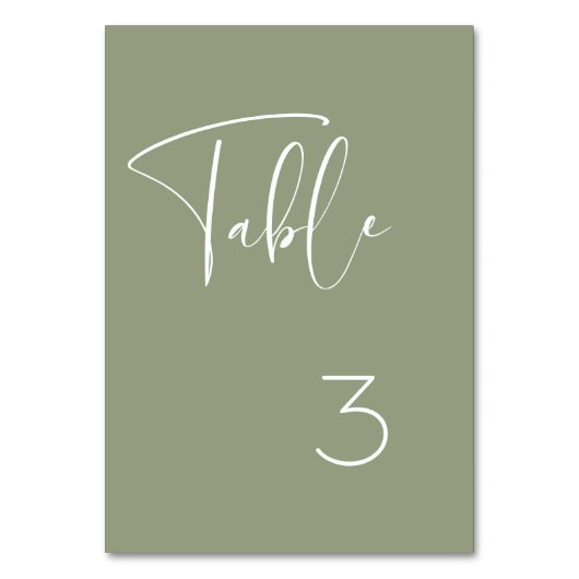 Elegant en moderne groene bruiloft kaart (Voorkant)