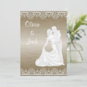 ELEGANT EN MODERNE WEDING INVITATIE KAART (Staand voorkant)