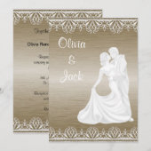 ELEGANT EN MODERNE WEDING INVITATIE KAART (Voorkant / Achterkant)