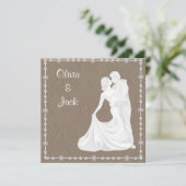 ELEGANT EN MODERNE WEDING INVITATIE KAART (Staand voorkant)