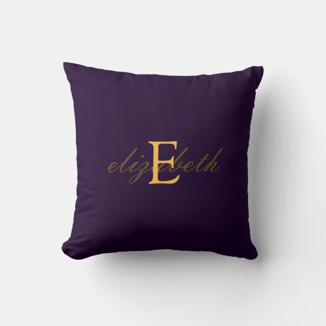 Elegant en  monogram gordel - Paars goud 8 Kussen (Voorkant)