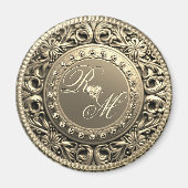 Elegant en mooi monogram magneet (Voorkant)