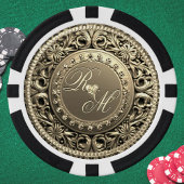 Elegant en mooi monogram poker chips