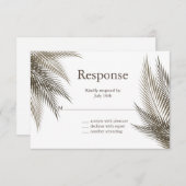 Elegant en Natural Palm Leaves RSVP (Voorkant / Achterkant)