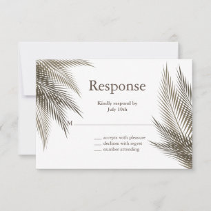 Elegant en Natural Palm Leaves RSVP