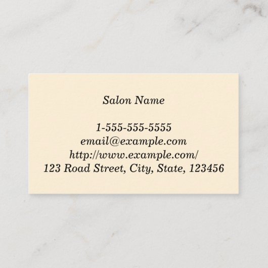 Elegant en Plain Stylist Visitekaartje (Achterkant)