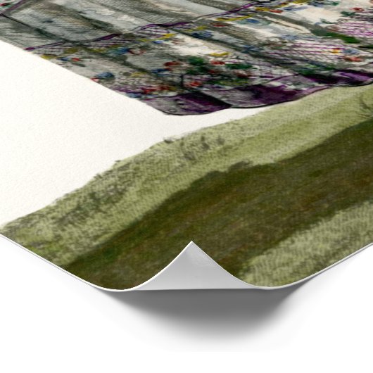 Elegant en prachtig Antiek-Franse Mode Tekening Poster (Hoek)