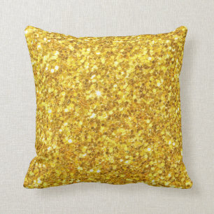 Elegant en prachtig goud glitter patroon kussen