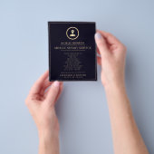 Elegant en professioneel indigoblauw goud flyer (Hand)
