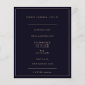 Elegant en professioneel indigoblauw goud flyer (Achterkant)