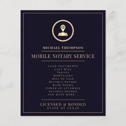 Elegant en professioneel indigoblauw goud flyer (Voorkant)