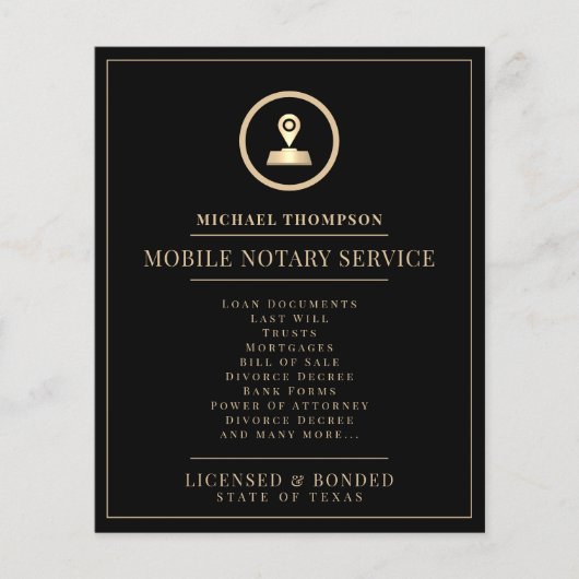 Elegant en professioneel zwart en goud flyer (Voorkant)