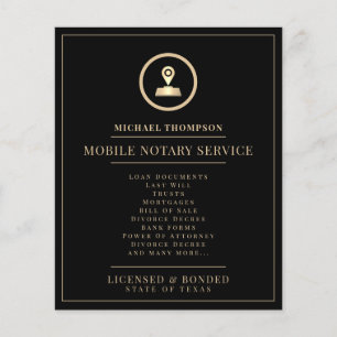 Elegant en professioneel zwart en goud flyer