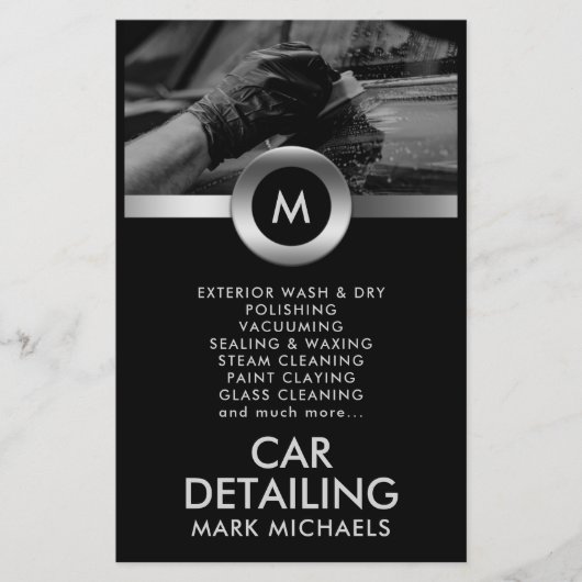 Elegant en professionele auto met details van de f flyer (Voorkant)