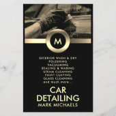 Elegant en professionele auto met details van de f flyer (Voorkant)