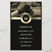 Elegant en professionele auto met details van de f flyer (Achterkant)