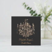 Elegant en Proud Chandelier ~ Uitnodiging (Staand voorkant)