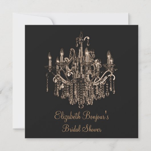 Elegant en Proud Chandelier ~ Uitnodiging (Voorkant)